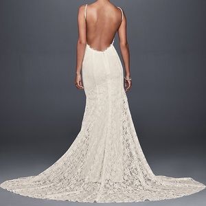 Galina low back soft lace wedding dress